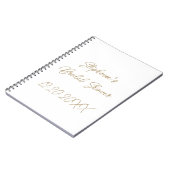 Vrijgezellenfeest Monogrammen Wedding Gold Script Notitieboek (Linkerzijde)