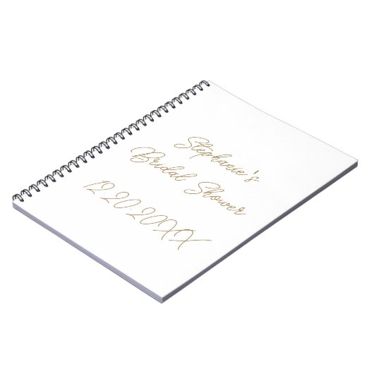 Vrijgezellenfeest Monogrammen Wedding Gold Script  Notitieboek (Linkerzijde)