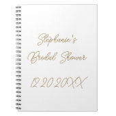 Vrijgezellenfeest Monogrammen Wedding Gold Script  Notitieboek (Voorkant)
