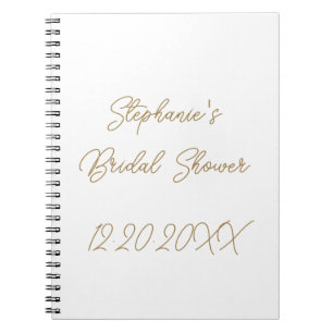 Vrijgezellenfeest Monogrammen Wedding Gold Script  Notitieboek