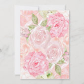 Vrijgezellenfeest Mooie Bloemenuitnodiging, Kaart (Achterkant)