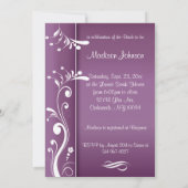 Vrijgezellenfeest - Mooie Paarse uitnodiging voor  (Achterkant)