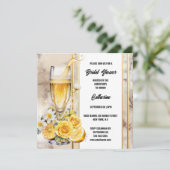 Vrijgezellenfeest mousserende wijn citroen roos el feestdagenkaart (Staand voorkant)