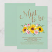 Vrijgezellenfeest Munt to be Sunflower Roze roze r Kaart (Voorkant / Achterkant)