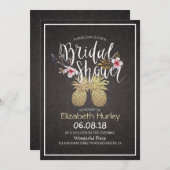 Vrijgezellenfeest Mutn zwart-gouden anananassel Kaart (Voorkant / Achterkant)