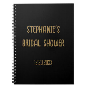 Vrijgezellenfeest Naam Black Gold Wedding Gast Notitieboek