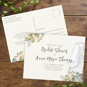 Vrijgezellenfeest najaar leves Wedding Dress Elega Briefkaart