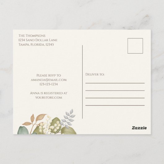 Vrijgezellenfeest najaar leves Wedding Dress Elega Briefkaart (Achterkant)