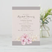 Vrijgezellenfeest najaar roze bloesem kaart (Staand voorkant)