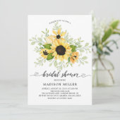 Vrijgezellenfeest najaar zonnebloem kaart (Staand voorkant)