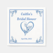 Vrijgezellenfeest Napkin - Blauwe Waterverf - Them Servet (Voorkant)