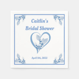 Vrijgezellenfeest Napkin - Blauwe Waterverf - Them Servet