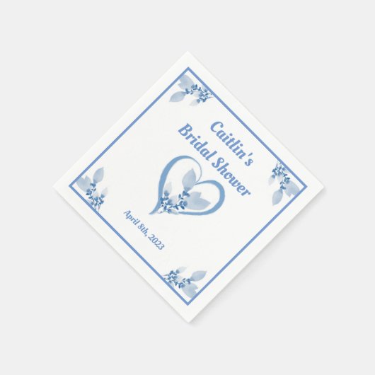 Vrijgezellenfeest Napkin - Blauwe Waterverf - Them Servet (Hoek)