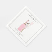 Vrijgezellenfeest Napkin - Roos voor bubbels Servet (Hoek)