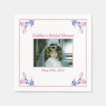 Vrijgezellenfeest Napkin - Roze thema met foto