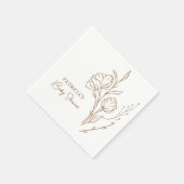 Vrijgezellenfeest Napkins | Elegante gouden script Servet (Hoek)