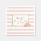 Vrijgezellenfeest Napkins | Roze streep en blush P Servetten (Voorkant)