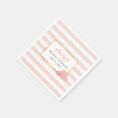 Vrijgezellenfeest Napkins | Roze streep en blush P Servetten (Hoek)