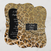 Vrijgezellenfeest Natural Gold Leopard Animal Kaart (Voorkant / Achterkant)