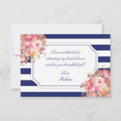 vrijgezellenfeest Nautical Anchor Blue Hartelijk d Bedankkaart (Achterkant)