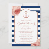 Vrijgezellenfeest Nautical Anchor Floral #2 Kaart (Voorkant)