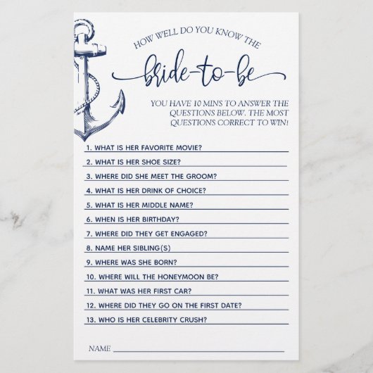 Vrijgezellenfeest Nautisch anker (Voorkant)