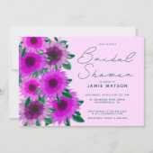 Vrijgezellenfeest | Neon Pink Flowers Kaart (Voorkant)