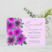 Vrijgezellenfeest | Neon Pink Flowers Kaart (Staand voorkant)