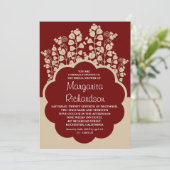  vrijgezellenfeest nodigt uit en het hart bloeit kaart (Staand voorkant)