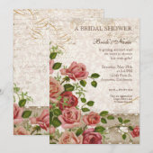 vrijgezellenfeest nodigt uit - Trellis Roos  kaart (Voorkant / Achterkant)