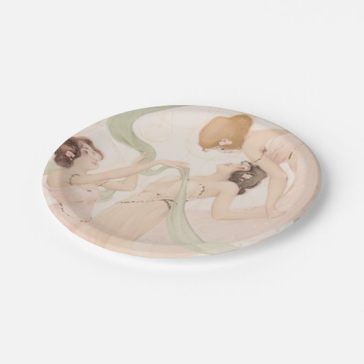 Vrijgezellenfeest Nouveau Mayflies Papieren Bordje (Gekanteld)