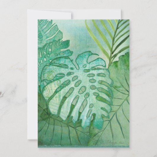 Vrijgezellenfeest Oerwoud Tropical Philodendron Le Kaart (Achterkant)