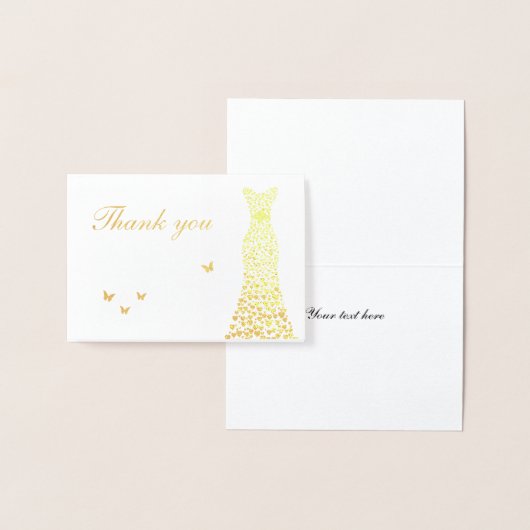 Vrijgezellenfeest of trouwjurk Dank u Folie Kaarten (Display)