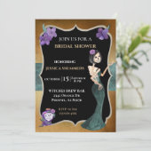 Vrijgezellenfeest Oktober Halloween Skeleton Kaart (Staand voorkant)