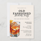 Vrijgezellenfeest Old Fashioned Whiskey Theme Eleg Kaart (Voorkant)