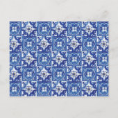 Vrijgezellenfeest  olievlek Blauwe Middellandse Ze Uitnodiging Briefkaart (Achterkant)