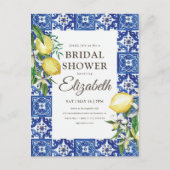 Vrijgezellenfeest  olievlek Blauwe Middellandse Ze Uitnodiging Briefkaart (Voorkant)