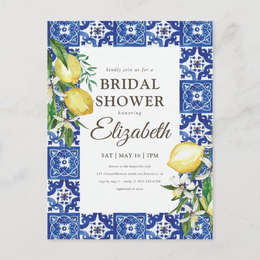 Vrijgezellenfeest  olievlek Blauwe Middellandse Ze Uitnodiging Briefkaart (Voorkant)