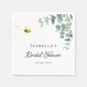 Vrijgezellenfeest omgeven met eucaluptusscript servet (Voorkant)