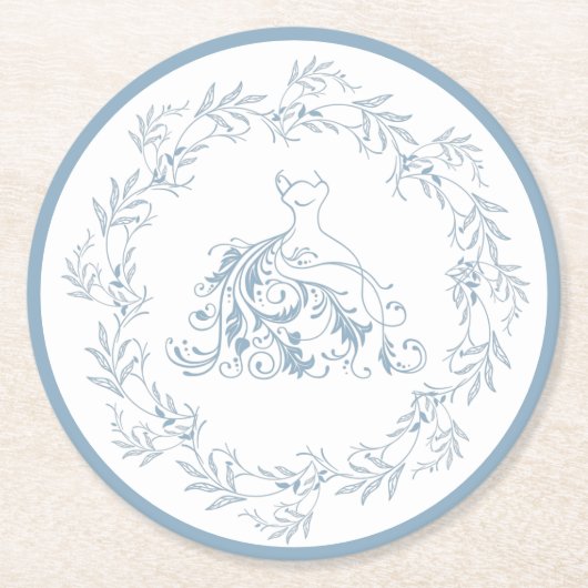 Vrijgezellenfeest - Onderzetters voor elegant blau (Voorkant)