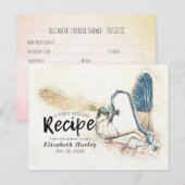 Vrijgezellenfeest Ontvang dragonfly paring Love He Uitnodiging Briefkaart (Voorkant / Achterkant)