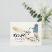 Vrijgezellenfeest Ontvang dragonfly paring Love He Uitnodiging Briefkaart (Staand voorkant)