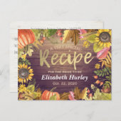 Vrijgezellenfeest Ontvangt herfst Maple laat pompo Uitnodiging Briefkaart (Voorkant / Achterkant)