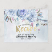 Vrijgezellenfeest Ontvangt Waterverf Floral en ver Uitnodiging Briefkaart (Voorkant)