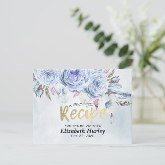 Vrijgezellenfeest Ontvangt Waterverf Floral en ver Uitnodiging Briefkaart (Staand voorkant)