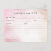 Vrijgezellenfeest Ontvangt Waterverf Floral en ver Uitnodiging Briefkaart (Achterkant)