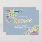 Vrijgezellenfeest Ontvangt Waterverf Succulente Pl Uitnodiging Briefkaart (Voorkant / Achterkant)