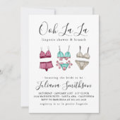 Vrijgezellenfeest Ooh La La Lingerie Kaart (Voorkant)