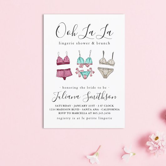 Vrijgezellenfeest Ooh La La Lingerie Kaart