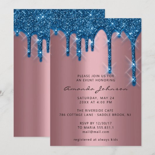 Vrijgezellenfeest op 16e verjaardag van de 3D-troe Kaart (Voorkant / Achterkant)